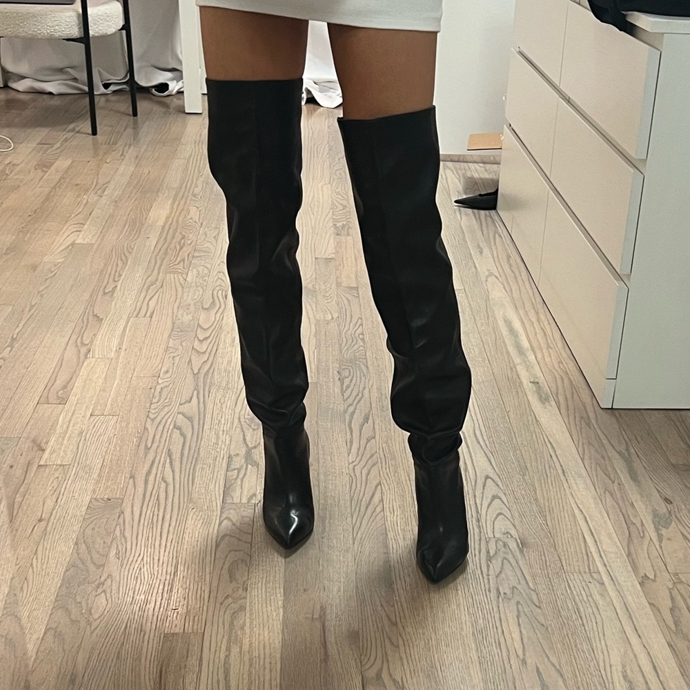 & Other Stories Leather Over the Knee Boots